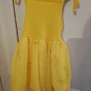 Cat & Jack Yellow Casual Kids Dress